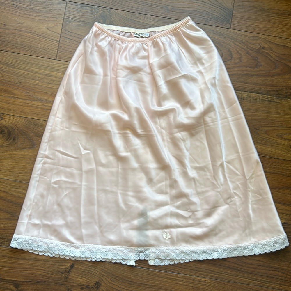 Christian Dior Baby Pink Lace Trim Slip